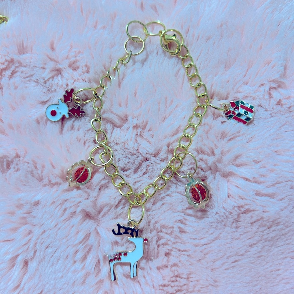 Hand made Christmas charm bracelet